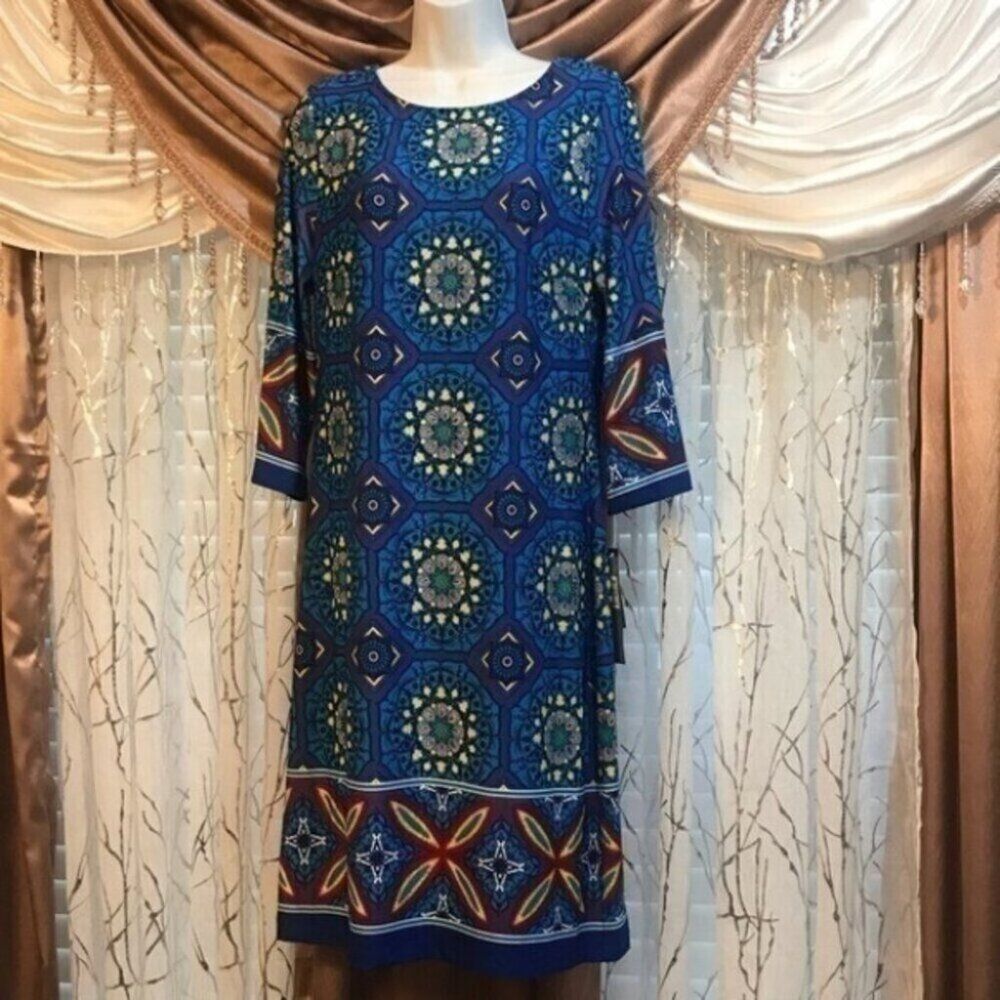 Voir Voir Size 10 Printed Shift Dress